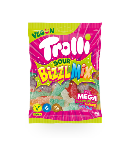 טרולי סוכריות גומי חמוצות בטעם פירות BIZZLE MIX