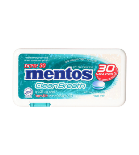 מנטוס קליק מנטה עדינה ללא סוכר