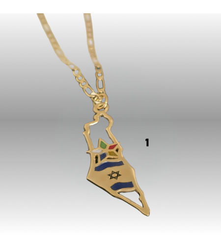 שרשרת כוכב הדרוזים בתוך מפת ארץ ישראל