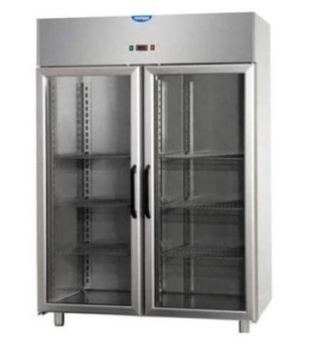 מקפיא דו רוחבי 1400 ליטר, דלת זכוכית
