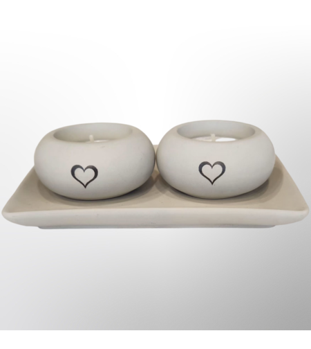 סט פמוטי לב מעוטר