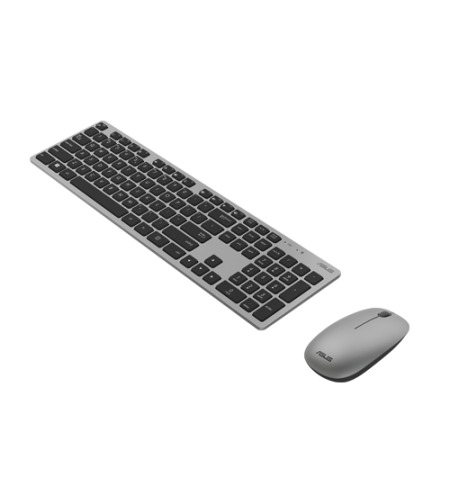 מקלדת + עכבר אלחוטיים שחור כסוף ASUS W5000 Wireless Slim Black silver