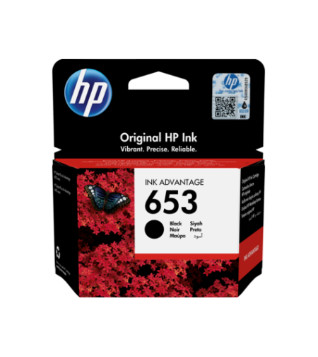 ראש דיו מקורי שחור HP 653 BLACK