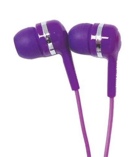 אוזניות כפתור סגול SILVER LINE SL-007 PURPLE
