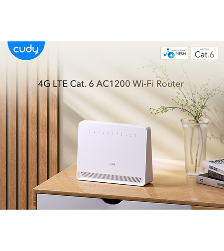 נתב אלחוטי CUDY AC1200 Wi-Fi 4G LTE-Cat6 Gigabit Router LT700E
