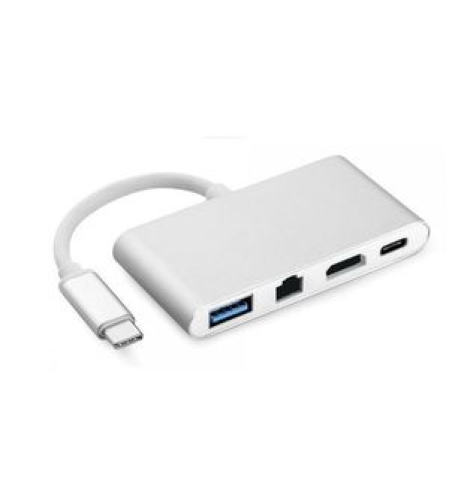 מתאם TYPE-C TO HDMI LAN USB MULTIPORT