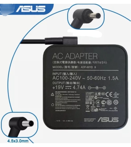 מטען מקורי ASUS 90W 4.5MM*3.0MM 19V ADP-90YD A19-090P2A PA-1900