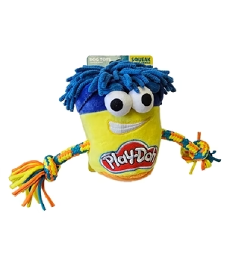 🐾 Hasbro Play-Doh T-Shirt Rope Tug Dog Toy – צעצוע משיכה hasbro