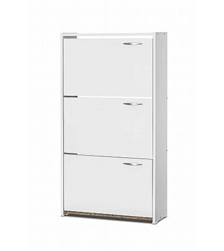 ארון נעליים 3 דלתות דגם רפי לבן 125 מבית יראון YIRON - תוצרת ישראל