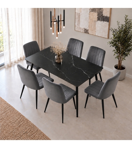 פינת אוכל פלטת קרמיקה 120X70 ס