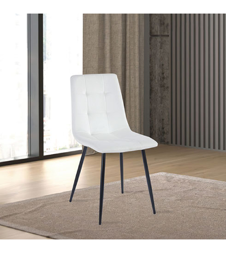 סט 4 כסאות לפינת אוכל מבד קטיפה דגם כלנית Kalanit לבן | מבית WOODY