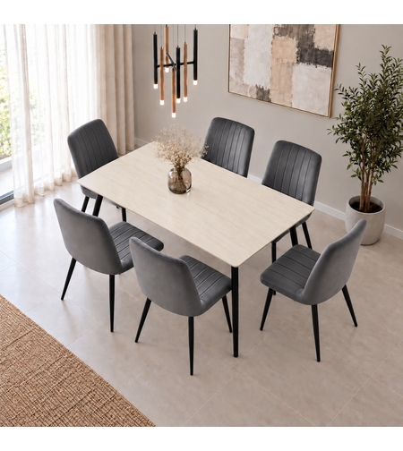 פינת אוכל פלטת קרמיקה 120X70 ס