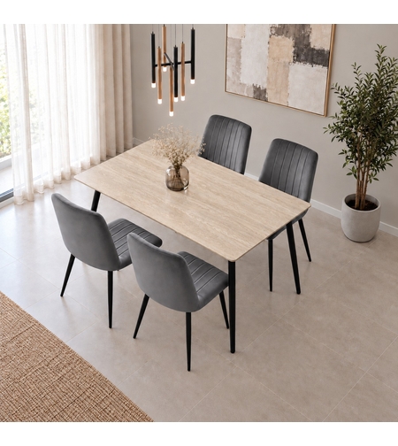 פינת אוכל פלטת קרמיקה 120X70 ס