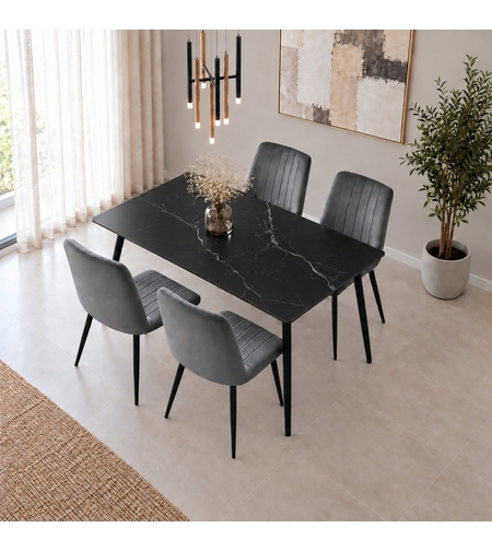 פינת אוכל פלטת קרמיקה 120X70 ס