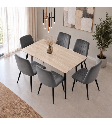 פינת אוכל פלטת קרמיקה 120X70 ס
