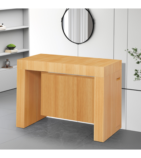 קונסולה נפתחת לפינת אוכל 3 מטר דגם הרמס Hermes עץ טבעי | מבית WOODY