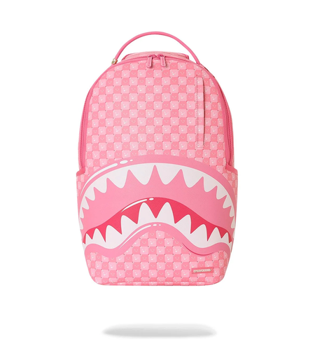 PINK NEW CHECK FACES BACKPACK