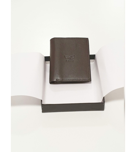 ארנק עור קטן לגבר בצבע חום