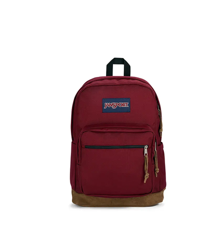 תיק גב ג'נספורט JanSport דגם Right Pack - אדום בורדו משולב עור
