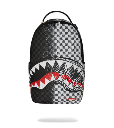 GREY CHECK SCRIBBLE SPLIT DLX BACKPACK