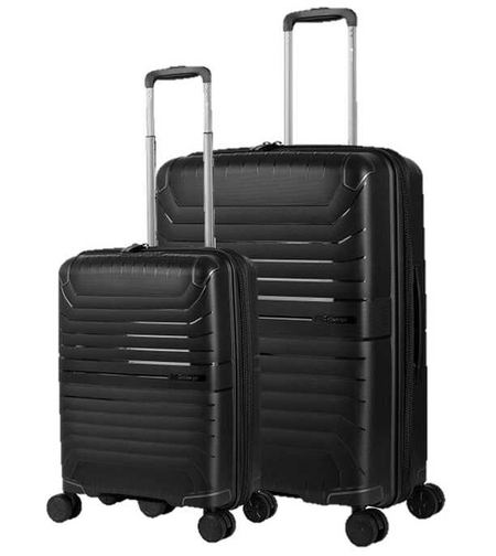 סט מזוודות קשיחות בינונית + קטנה 24+20 אינצ’ Slazenger Spirit -שחור