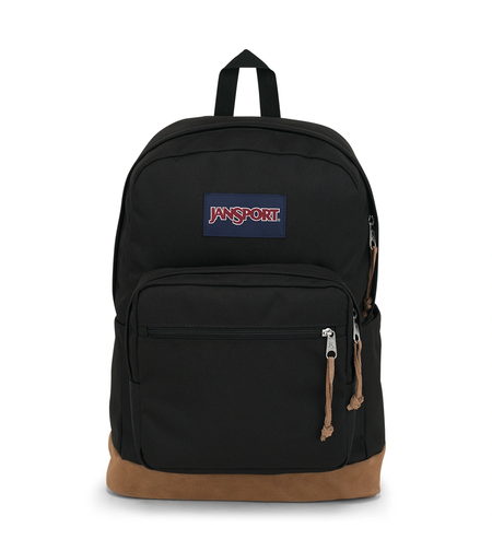 תיק גב ג'נספורט JanSport דגם Right Pack - שחור קלאסי משולב עור