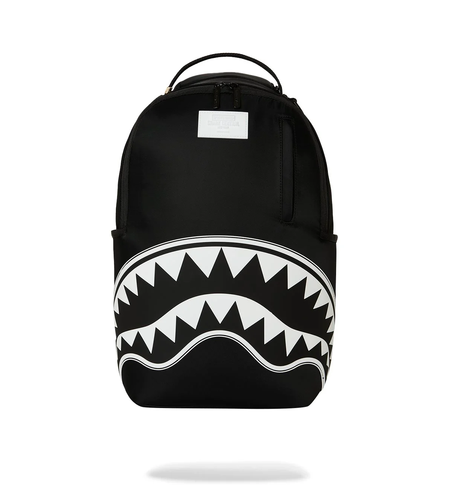 SHARK CENTRAL WHITE STENCIL SHARK BLACK NYLON BACKPACK