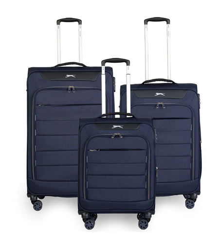 סט 3 מזוודות קלות משקל מבית מותג היוקרה Slazenger דגם C-Lite כחול