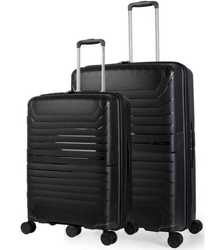 צמד מזוודות קשיחות Slazenger Spirit – סט 2 חלקים (28″ + 24″) שחור