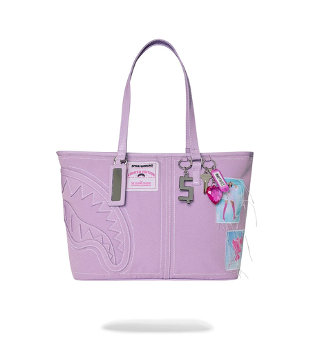 PURPLE CANVAS STITCH TOTE