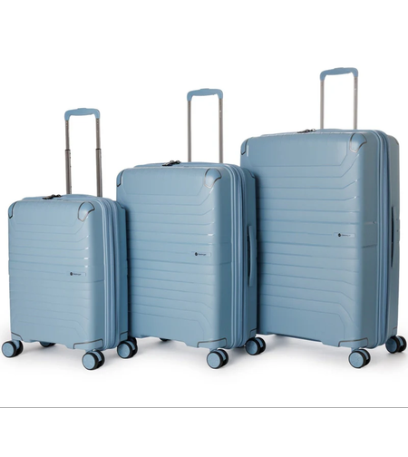 סט מזוודות קשיחות 100% פוליפרופילן – Slazenger דגם Spirit תכלת