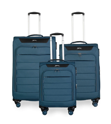 סט 3 מזוודות קלות משקל מבית מותג היוקרה Slazenger דגם C-Lite נייבי