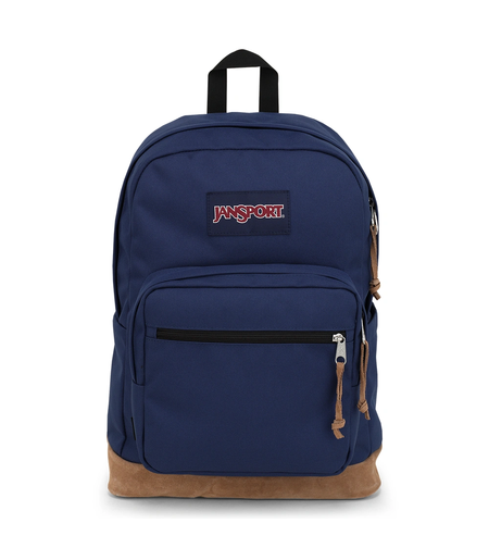 תיק גב ג'נספורט JanSport דגם Right Pack - כחול נייבי משולב עור