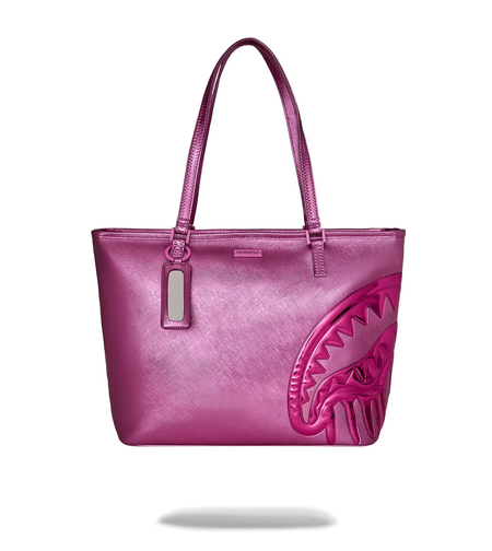 METALLIC PINK METALLIC DRIP TOTE
