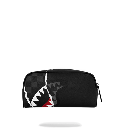 CENTER RIP REVEALING GRAY CHECK POUCH