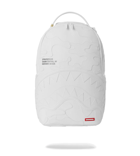 SHARK CENTRAL CAMO CUT SHARK WHITE BACKPACK