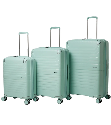 סט מזוודות קשיחות 100% פוליפרופילן – Slazenger דגם Spirit ירוק