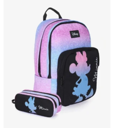 AUAV תיק+קלמר Disney Purple Minnie