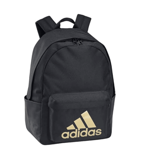 תיק גב Adidas שחור עם הדפס זהב