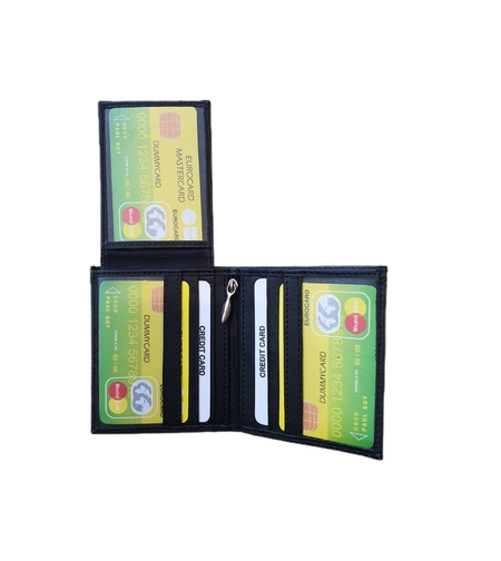 ארנק עור קלסי לגבר – צבע שחור