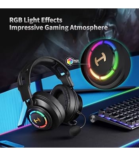 אוזניות קשת חוטיות לגיימינג עם מיקרופון מובנה Edifier G35 7.1 NC צבע שחור