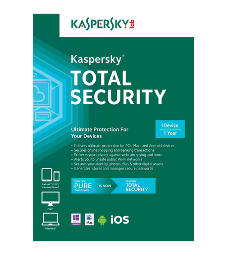 Kaspersky Total Security-רשיון לשנה-מחשב אחד