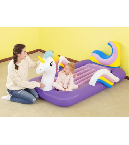 מזרן / מיטה מתנפחת לילדים בעיצוב חד קרן  – Bestway