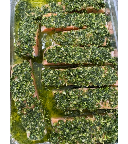 פילה סלמון בשום ועשבים