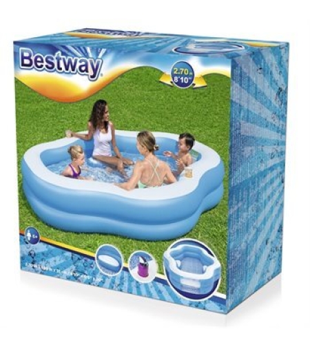 בריכה משפחתית מתנפחת SPLASHVIEW עם חלון BESTWAY דגם 54409