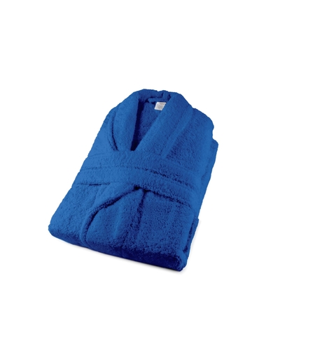 חלוק רחצה 100% כותנה לגברים ונשים בצבע כחול רויאל
