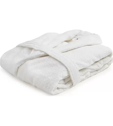 חלוק רחצה למבוגרים 100% כותנה צבע לבן