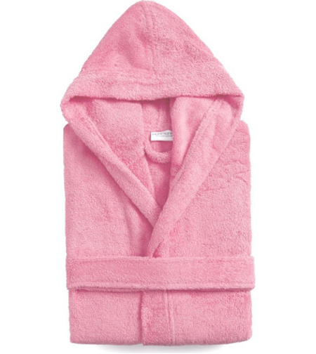 חלוק רחצה לילדים 100% כותנה צבע ורוד בהיר