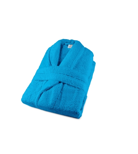 חלוק רחצה 100% כותנה לגברים ונשים בצבע טורקיז