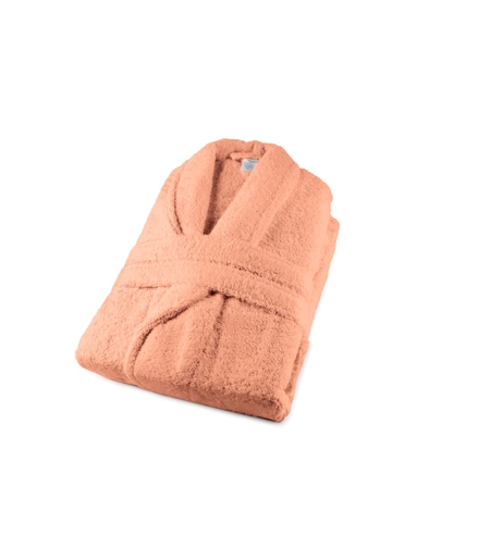 חלוק רחצה 100% כותנה לגברים ונשים בצבע אפרסק